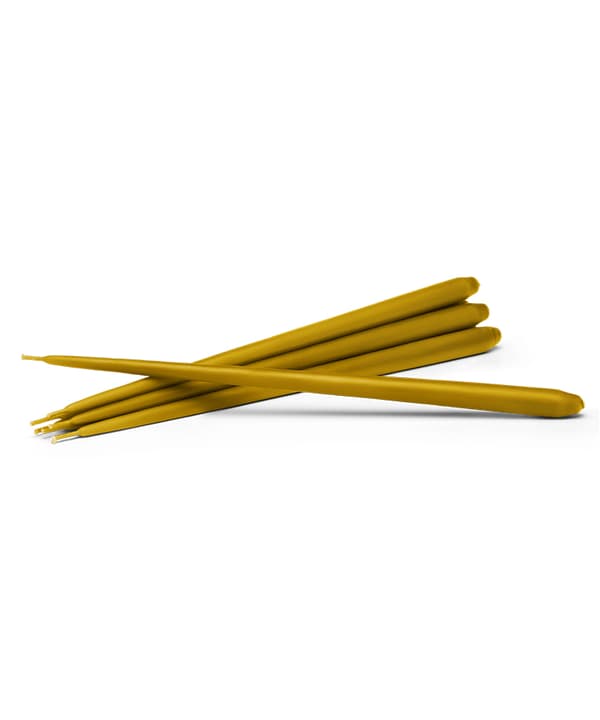 STOFF Nagel - Taper candles by Ester  Erik, 6 pc - Mustard