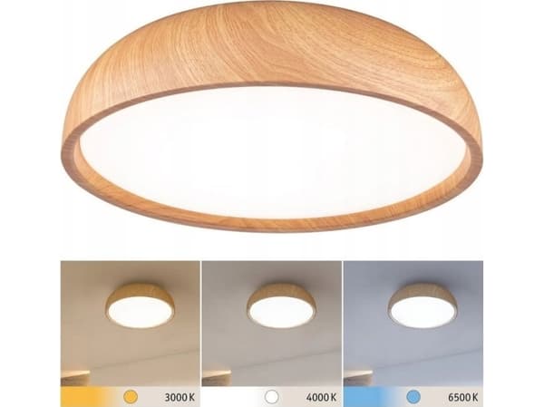 Paulmann kattovalaisin OKA LED 24W 950lm 3000/4000/6500K IP44 230V woodgrain / muovi