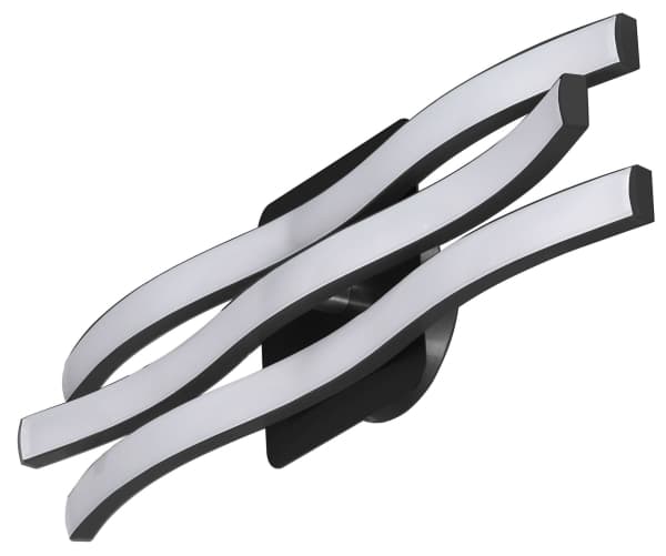 Activejet LED wall lamp AJE-LOGAN, Surfaced, 132 bulb(s), Non-changeable bulb(s), 3000 K, IP20, Black