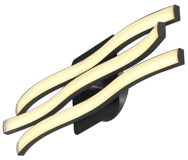 Activejet LED wall lamp AJE-LOGAN, Surfaced, 132 bulb(s), Non-changeable bulb(s), 3000 K, IP20, Black