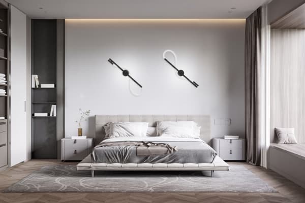 Activejet LED-vegglampe AJE-GINO NW, Popped up, 364 pære(r), 4000 K, IP20, Sort