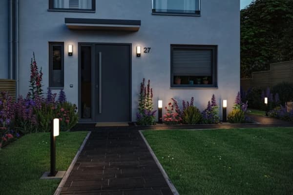 Paulmann 94850, Väggbelysning för utomhusbruk, Antracit, Gjuten aluminium, IP44, Fasad, I