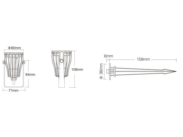 Synergy 21 LED-puutarhalamppu 6W RGBCCT langattomalla ja WLAN IP66 Zigbee 30 24 GHz MilightMiboxer MilightMiboxer