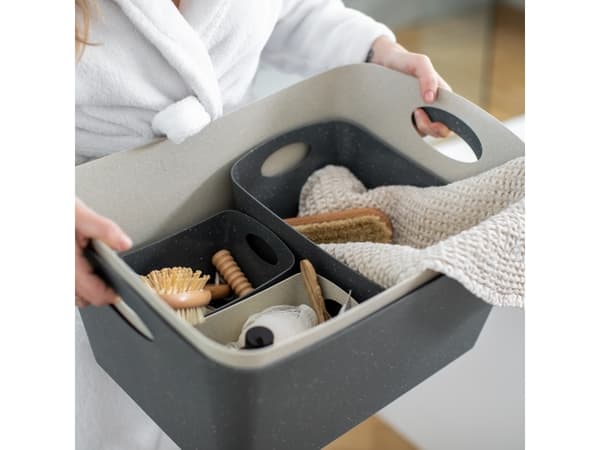 koziol Boxxx M, Lager kurv, Grå, Rektangulær, Cellulose, Plast, Monokromatisk, Innendørs