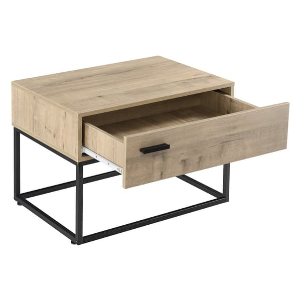 Sidobord Hylte set om 2 metall ekfärg 39x55x40 cm [en.casa]