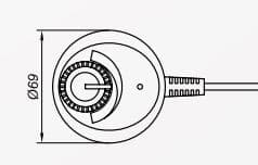 Punainen kattilalämmitin termostaatilla GRBT 2000W 5/4" (R231201003)