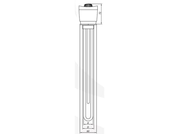 Punainen kattilalämmitin termostaatilla GRBT 2000W 5/4" (R231201003)