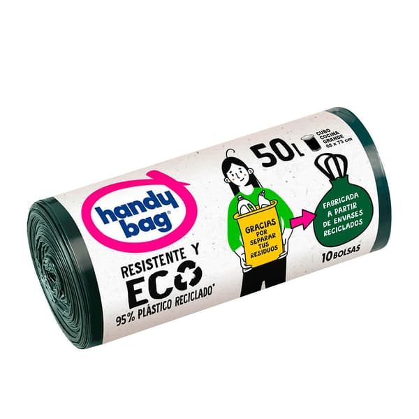 RECYCLED HANDY BAG heavy duty garbage bag 50 liters 10 units