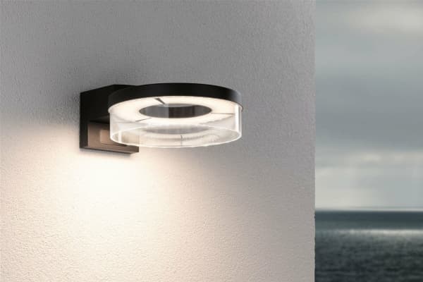 Paulmann 93111, Outdoor wall lighting, Anthracite, Aluminium, IP44, Facade, I