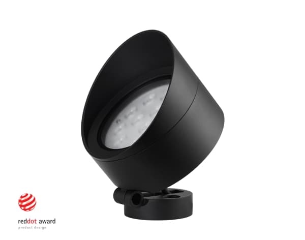 OPPLE Lighting LEDSpotProjector-E Rd127-15W-840-36D, Markbelysning utomhus, Svart, Gjuten aluminium, Glas, Polykarbonat, IP66, Gata, I Svart