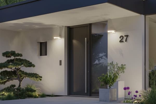Paulmann 93112, Väggbelysning för utomhusbruk, Vit, Gjuten aluminium, IP44, Fasad, I