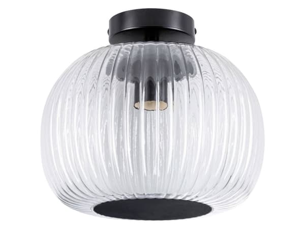 Paulmann taklampe RUYA baderomstakarmatur E27 max 60W IP44 230V sort / glass