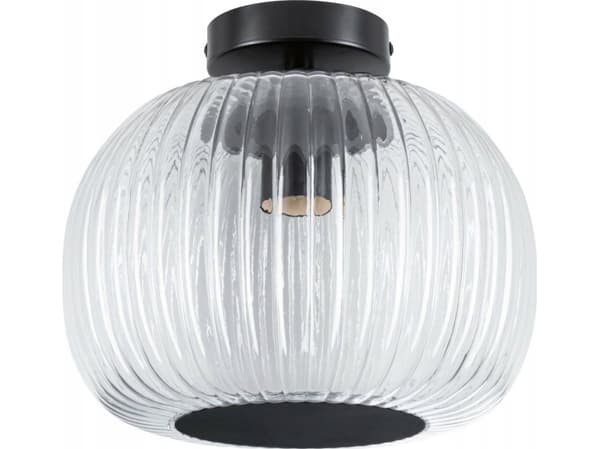Paulmann taklampe RUYA baderomstakarmatur E27 max 60W IP44 230V sort / glass
