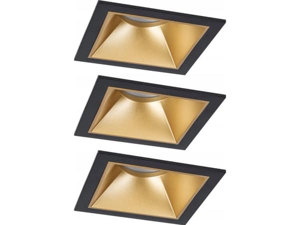 Paulmann Innfelt armatur EBL COLE SET 3-TRINN DIM 3x6W 3x470lm 2700K IP44 230V sort / gull / aluminium