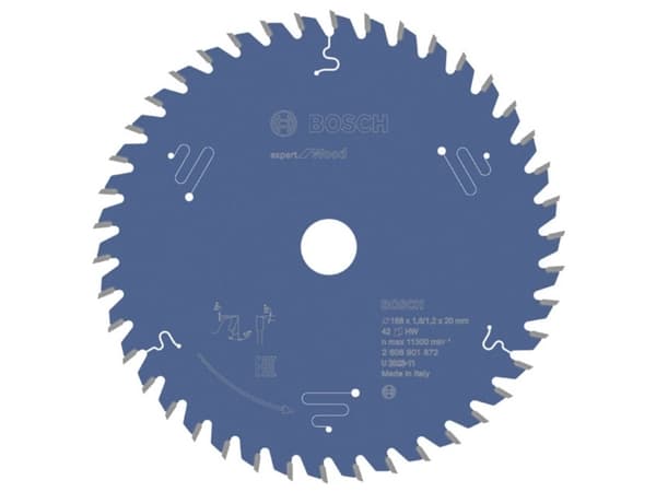 Bosch Expert 2608901872, lehtipuu, havupuu, 16,8 cm, 2 cm, 1,2 mm, 11300 rpm, 1,8 mm