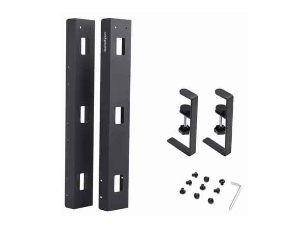 StarTech.com Under Desk Cable Management Tray, Clamp-on Installation - Kabelstyringsskuff - monterbar under skrivebord - svart - 80 cm