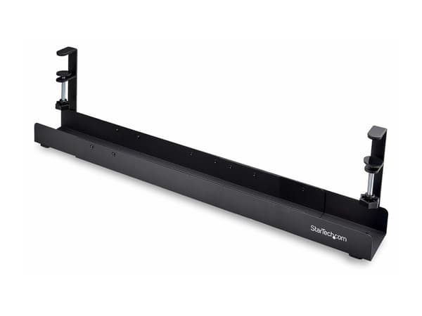 StarTech.com Under Desk Cable Management Tray, Clamp-on Installation - Kabelstyringsskuff - monterbar under skrivebord - svart - 80 cm