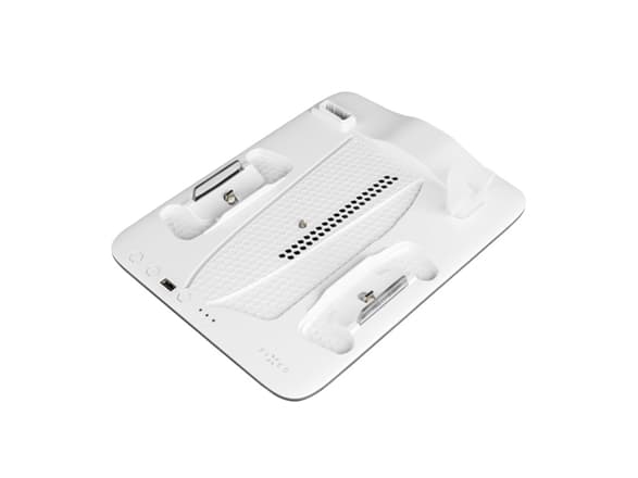 FIXED - Laddningsställ - 3 utdatakontakter (USB, 2 x USB-C) - svart, vit
