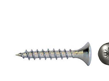 Fischer Lodskruv 6x75mm - Helgängad A2, UH-objektivhuvud PZ-2, förpackning om 15 st