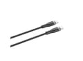 Miniatyrbild 2 av 3: FIXED - USB-kabel - 24 pin USB-C (hane) till 24 pin USB-C (hane) - USB 2.0 - 2 m - USB-strömförsörjning (100W), flätad kabel - svart