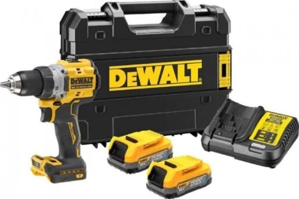 DeWALT DCD800E2T-QW, Boremaskin med pistolgrep, Børsteløs, Sort, Gult, 1,3 cm, 2000 RPM, 5,5 cm
