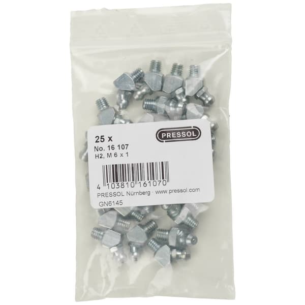 Pressol Smörjnipplar H2-45°, M 6 x 1-VZ-VK 25 st