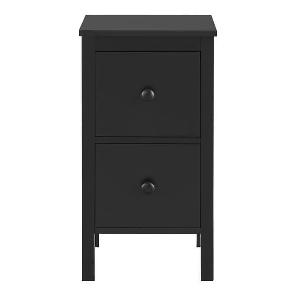 Byrå Urjala set om 2 svart 52x27x25 cm [en.casa]