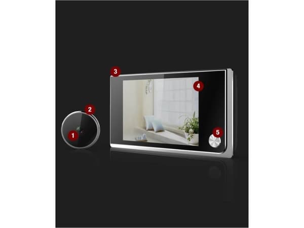 Luxury Eyelet Eyelet for Doors LCD 3.5 video forhåndsvisning 120 HD universal