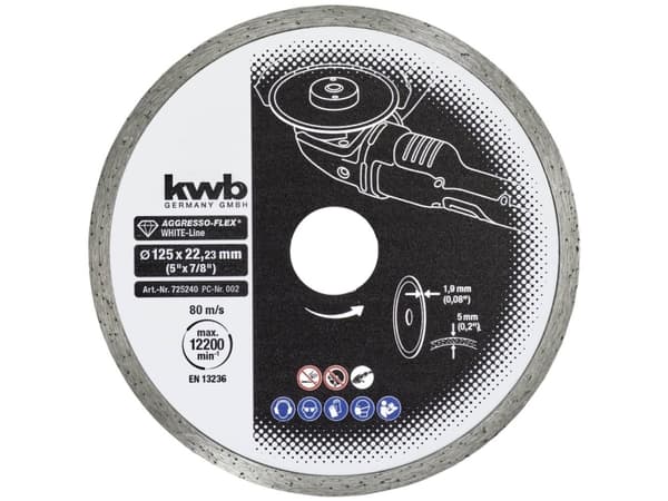 kwb 725240 Diamantskæreskive Diameter 125 mm 1 stk