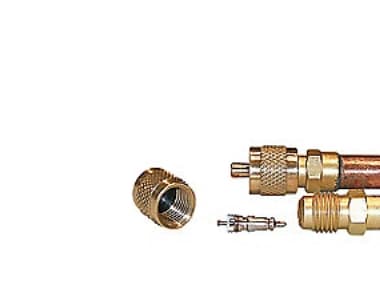 adgangsventil, 1/4'' - Loddefitting med procesrør og schraderindsats - (5 stk.)