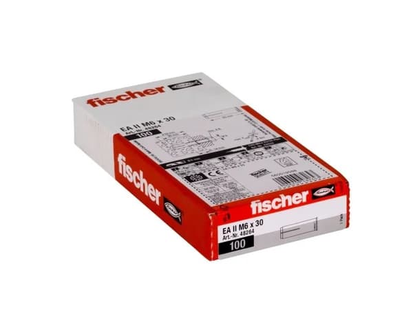 Fischer 48264, Väggplugg, Betong, M6, ETA-07/0135, ETA-07/0142, 30 mm, 8 mm