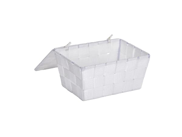 WENKO 22077100, Förvaringskorg, Vit, Rektangulär, Polyuretan (PU), Polyvinylklorid (PVC), Monokromatiskt, inomhus