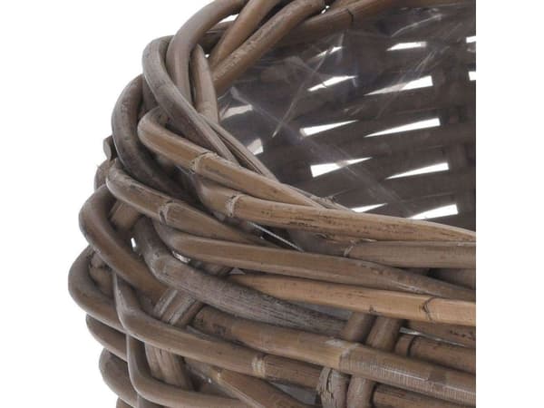 Kubu RATTAN kurv blomsterpotte dekke kurv for blomster planter blomsterpotte 40x18 cm