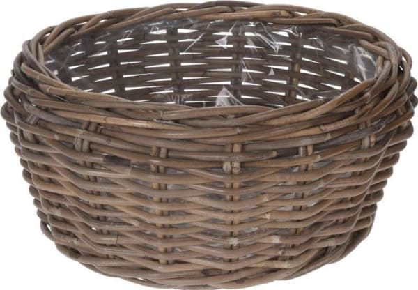 Kubu RATTAN kurv blomsterpotte dekke kurv for blomster planter blomsterpotte 40x18 cm