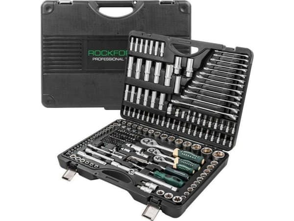 ROCKFORCE verktygssats / WMC ROCKFORCE skiftnycklar 216 + 3st. 1/2" 3/8" 1/4"