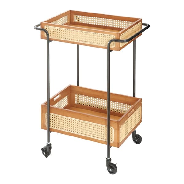 Rullvagn Tervola 80,5x61x39 cm metall bambu [en.casa]