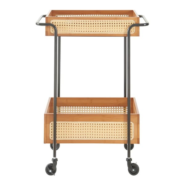 Rullvagn Tervola 80,5x61x39 cm metall bambu [en.casa]