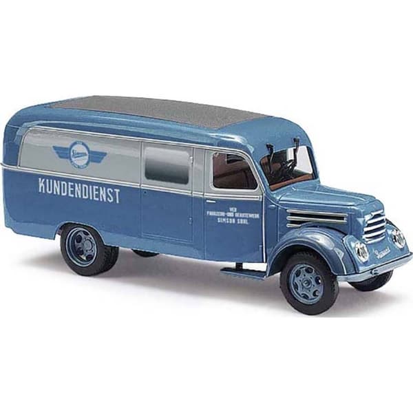 Busch 51818 H0 Byggmodell Lastbil Robur Garant K 30 skåpvagn Simson Suhl