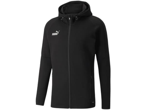 Men's sweatshirt Puma teamFINAL Casuals Hooded Jkt black 657383 03