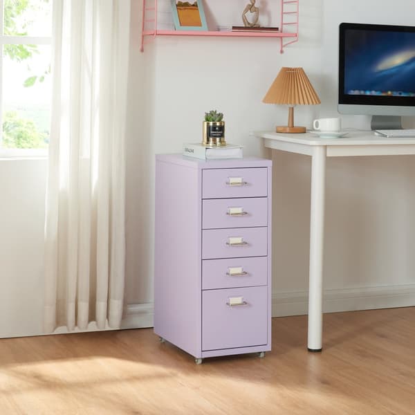 Dokumentskåp Kökar 69x28x41 cm stål lila [en.casa]