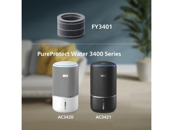 Philips PureProtect Water 3400 Series, Filter, Black, 1 pc(s), Compatible with PureProtect Water 3400 Series, 6 month(s), 206 mm