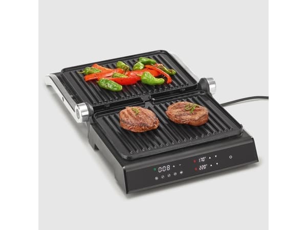Severin KG 2399, musta, ruostumaton teräs, kosketus, 300 x 220 mm, 230 °C, keraaminen, 1800 W