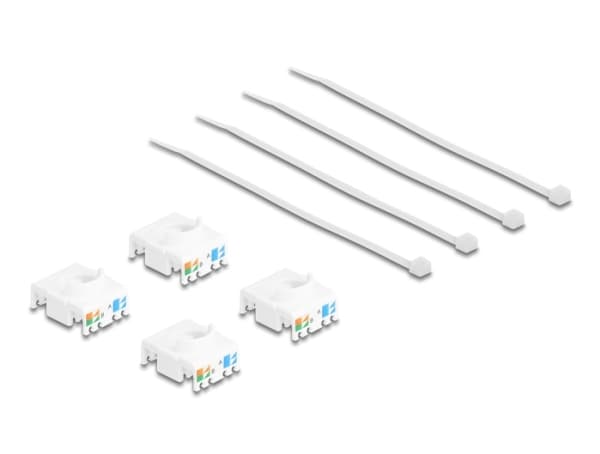 Delock Keystone-moduuli RJ45-pistorasia Cat.6A UTP 4 kpl