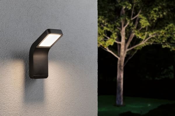 Paulmann 94744, Väggbelysning för utomhusbruk, Antracit, Gjuten aluminium, IP44, Fasad, I