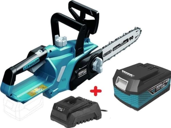 Motorsåg Dedra AKUMULIATORIATINSKIN DEDRA DED7095ML MED 4Ah BATTERI OCH ROLLER