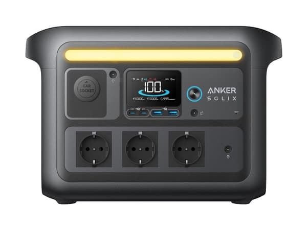 Anker SOLIX C800X - Bærbar strømstasjon - AC 220-240 V - 1600 watt - enkeltfase - litium-jernfosfat - 768 Wh - Wi-Fi, Bluetooth - utgangskontakter: 8