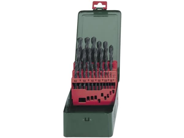 Metabo 627152000 HSS Metal-spiralbor-sæt 25 dele Rullevalset DIN 338 Cylinderskaft 1 Set