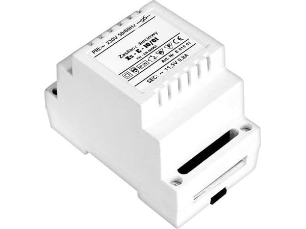 CYFRAL KZ-12E virtalähde 12.5V/1.2A kiskoon asennettaviin digitaalisiin järjestelmiin