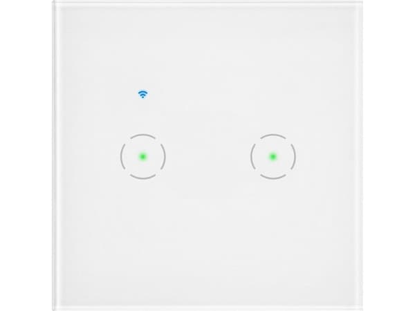 Orno Tuya Smart Home Dual Wi-Fi Innfelt bryter, Hvit