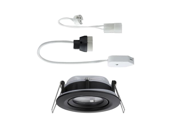 Paulmann Nova Plus, Smartlyspunkt, ZigBee, Sort, LED, Aluminium, Zink, Varm hvit